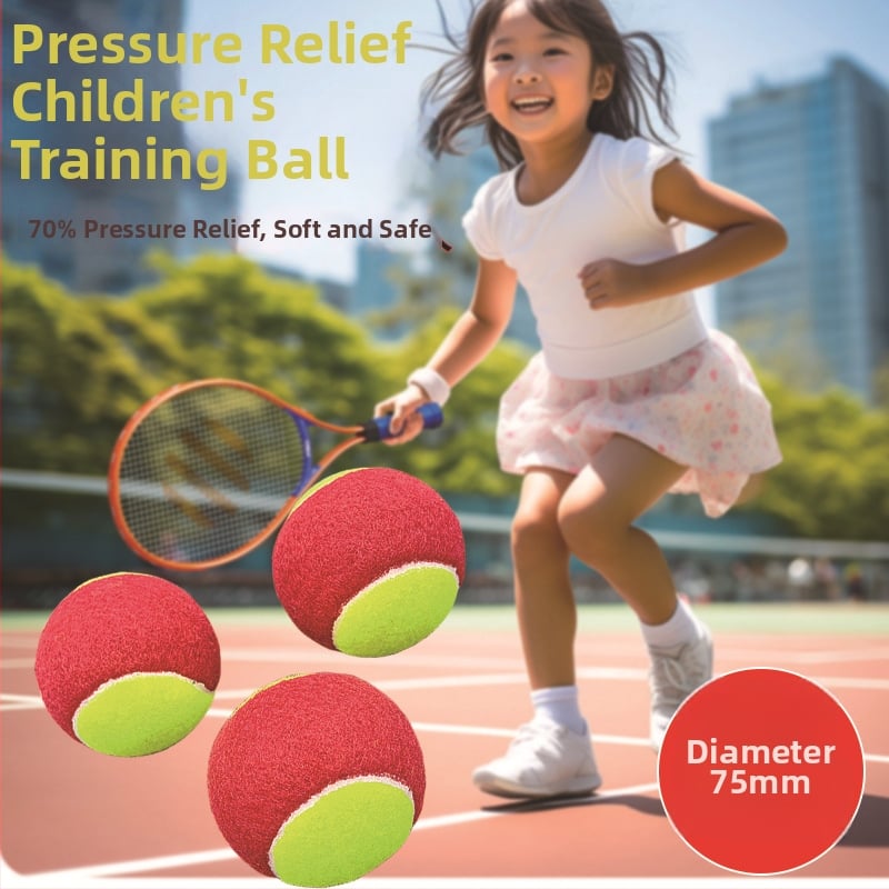 Jemná gumová tenisová loptička na tréning pre deti, nízky tlak, prechodová loptička pre začiatočníkov a tínedžerov