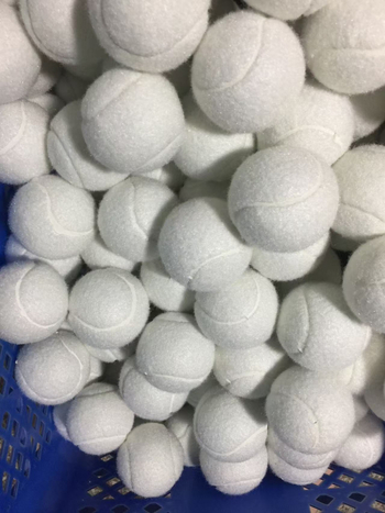 Thunder тенис топка – гумена тренировъчна топка с висока еластичност, печат лого Can, без персонализация, подходяща за фитнес, тренировки и тенис