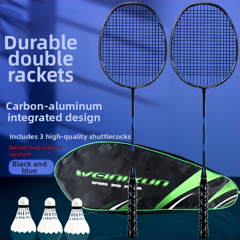 Winison raketa na badminton z karbónových vlákien – ultraľahká, všetko-v-jednom tréningová sada s loptičkou, pre dospelých mužov a ženy