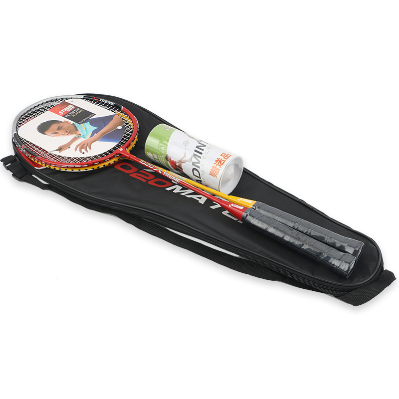 Комплект ракети за бадминтон и тенис – алуминиева рамка, 90–94 g, дръжка G3, найлонови струни, прав вал, за любители и начинаещи
