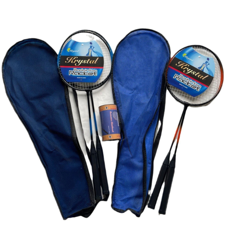 Rachetă de badminton și tenis pentru copii și începători — cadru din aliaj de fier, fire din fibră, greutate 95-100 g, grosime mâner G1