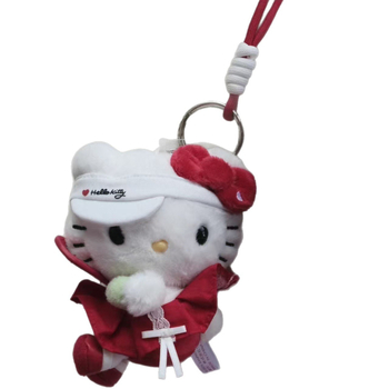 Плюшено котешко ключодържател в корейски стил – ръчно шит, памучен, форма за чанта, дизайн с котка, Пролет 2025