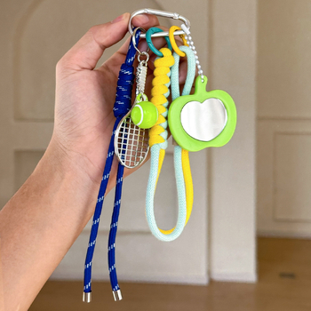 Pandantiv rachetă tenis, fabricat manual din aliaj, design pentru bagaje, Brand Yiran