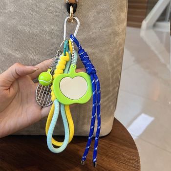 Pandantiv rachetă tenis, fabricat manual din aliaj, design pentru bagaje, Brand Yiran