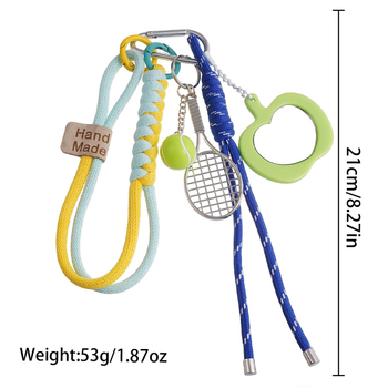 Pandantiv rachetă tenis, fabricat manual din aliaj, design pentru bagaje, Brand Yiran