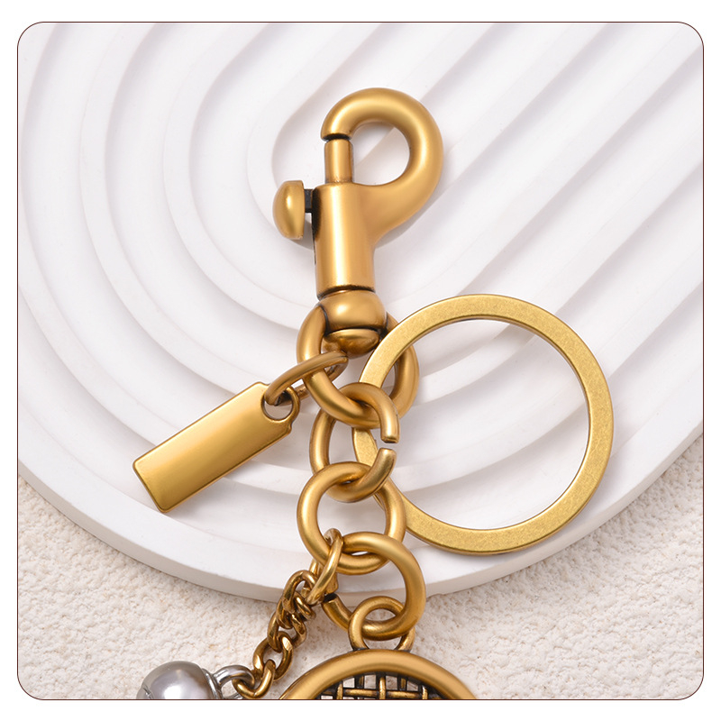 Beautiful car цинкова сплав тенис ракета висулка за ключодържател, електроплакиране, спортен стил