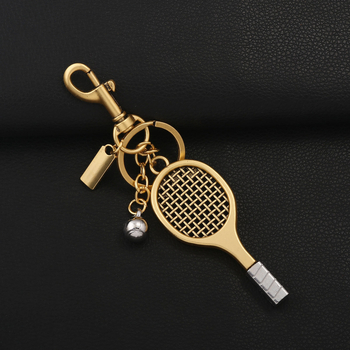 Pandantiv breloc din aliaj, în formă de rachetă de tenis – N-BG00290, Stil INS, charm pentru cheia mașinii