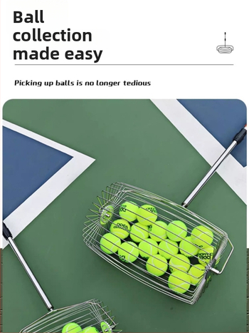 Odile zberač tenisových loptičiek – nerezová oceľ, teleskopický, prenosný