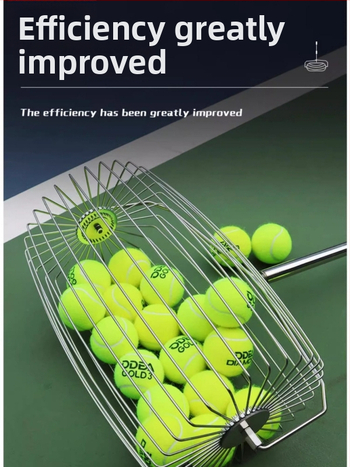 Odile zberač tenisových loptičiek – nerezová oceľ, teleskopický, prenosný