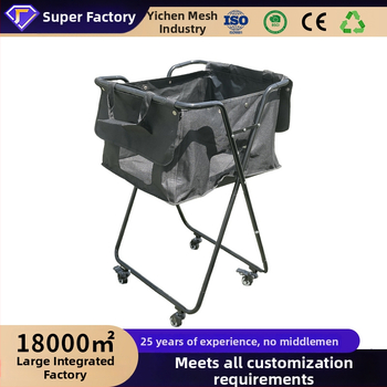 Prenosný skladací vozík na zber lopti na tenis, pickleball a baseball – veľká kapacita, rám z PVC a železnej rúrky, OEM prispôsobenie, Huizhou, Guangdong