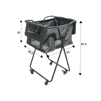 Портативна сгъваема количка за събиране на топки за тенис, pickleball и бейзбол – голям капацитет, PVC и железни тръби, OEM персонализация, произход Хуайчжоу, Гуандонг