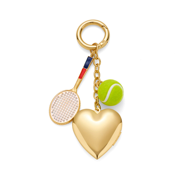 Ключодържател от мед със електроплакиране, спортен стил, сърцевиден мотив, пролет 2025