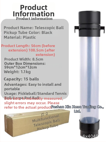 Vťahovací zberač tenisových loptičiek, plastová konštrukcia, určené pre tenis, prenosný