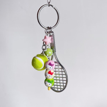 Brelóc de chei cu motiv Kitty desen animat, aliaj, stil: desen animat, pandantiv pentru chei, finisaj semi-manual, toamnă 2024