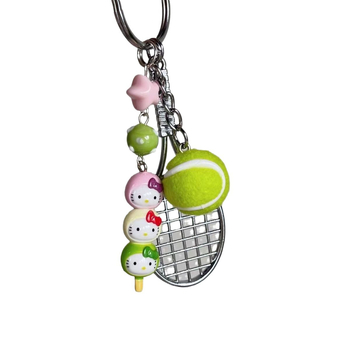 Brelóc de chei cu motiv Kitty desen animat, aliaj, stil: desen animat, pandantiv pentru chei, finisaj semi-manual, toamnă 2024