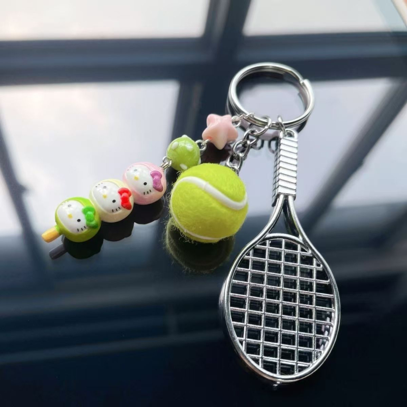 Brelóc de chei cu motiv Kitty desen animat, aliaj, stil: desen animat, pandantiv pentru chei, finisaj semi-manual, toamnă 2024