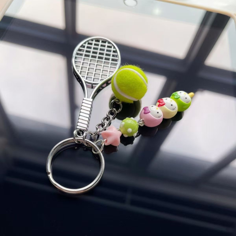 Brelóc de chei cu motiv Kitty desen animat, aliaj, stil: desen animat, pandantiv pentru chei, finisaj semi-manual, toamnă 2024