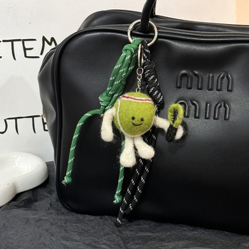 Аксесоар за чанта с тенис тематика, карикатурен стил, ръчно изработено, смесени материали, Jiulu