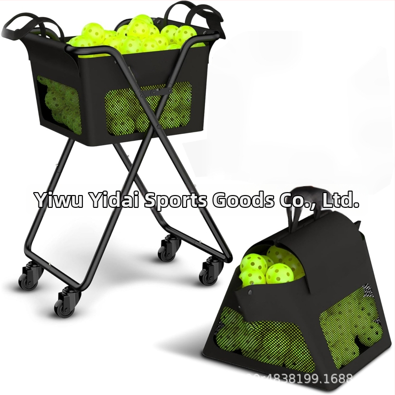 Prenosný vozík trénera na tenis a pickleball | Kapacita: 140 pickleball loptičiek alebo 175 tenisových loptičiek | Materiál: Oxford látka | Spracovanie a prispôsobenie: Áno | Vhodné pre tenis