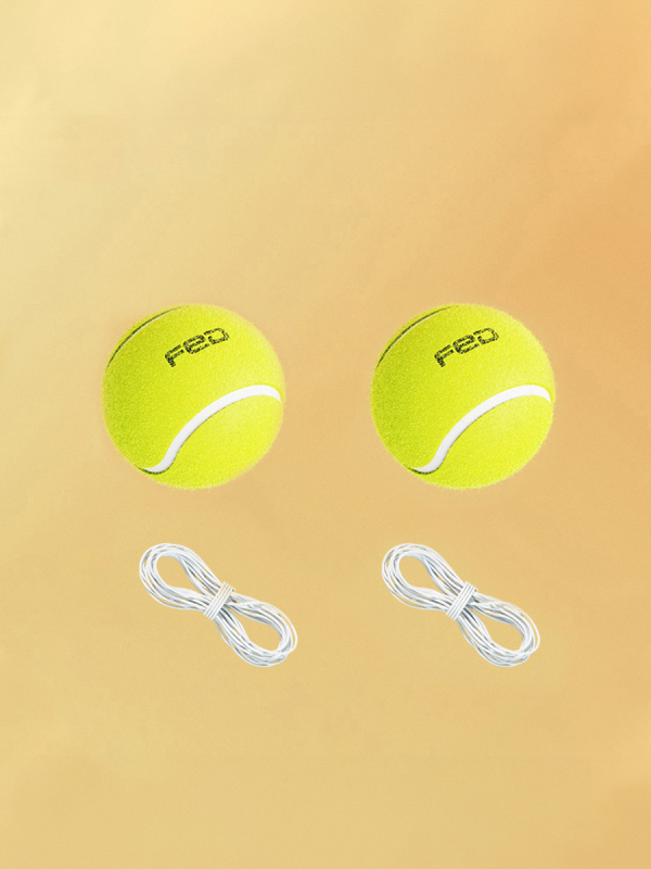 Flyton гумена тенис тренировъчна топка със еластично въже за начинаещи – самостоятелна тренировка с отскок