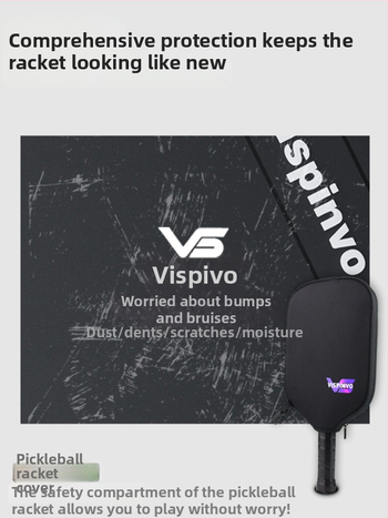 Vispinvo púzdro na raketu pickleball – polyester, 600D, kockovaný vzor, ochranné púzdro