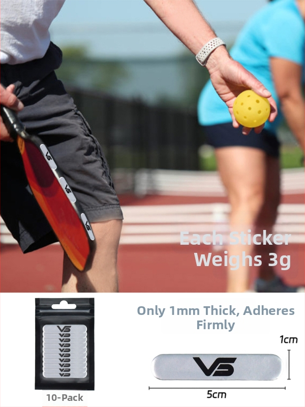 Vispinvo Counterweight pre pickleball raketu — rám zo oloveného plechu, samolepiaci, hmotnosť 3 g