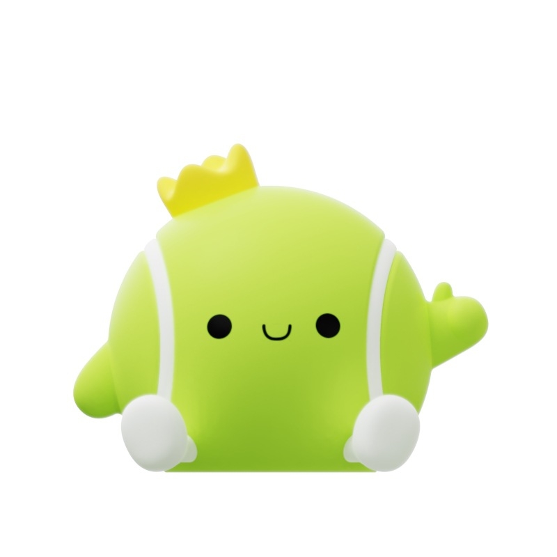 Нощна лампа с форма на тенис ракета, USB зареждане, силиконов абажур, вградена батерия, напрежение ≤ 36 V, FCC сертифициран