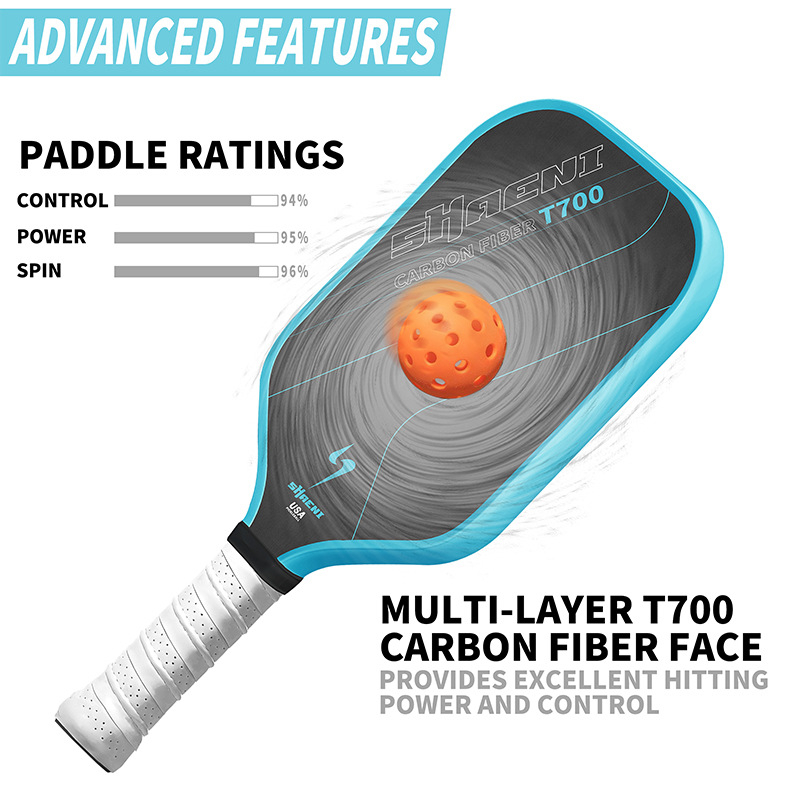 Pickleball ракетка с карбонова конструкция, ядро PP honeycomb, тегло 230 g, марка Constant Cabin