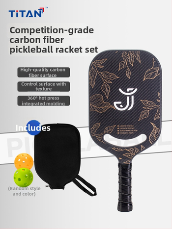 Sada rakiet na pickleball z uhlíkových vlákien, 3K prispôsobenie, Značka Jusain/customized, Hmotnosť 235 g
