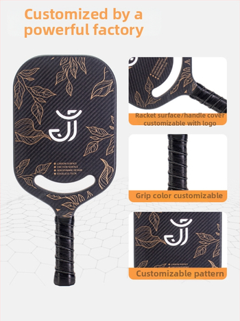 Sada rakiet na pickleball z uhlíkových vlákien, 3K prispôsobenie, Značka Jusain/customized, Hmotnosť 235 g