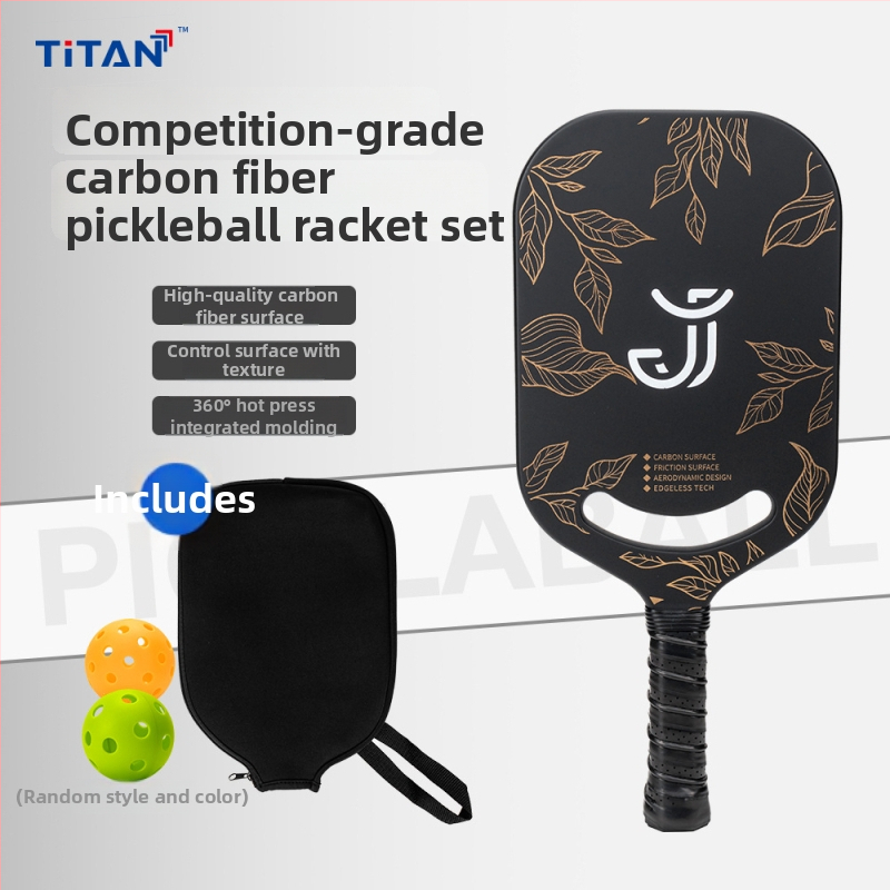 Sada rakiet na pickleball z uhlíkových vlákien, 3K prispôsobenie, Značka Jusain/customized, Hmotnosť 235 g