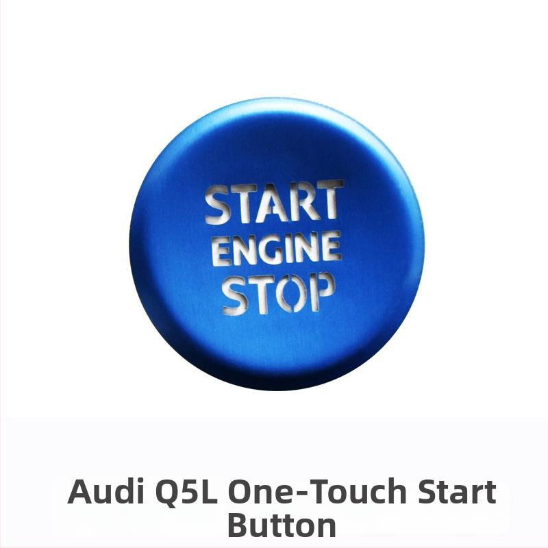 Audi Q5L dekoračné centrálne tlačidlo pre štart jedným tlačidlom a elektronickú ručnú brzdu – hliníková zliatina, bez loga, bez prispôsobenia