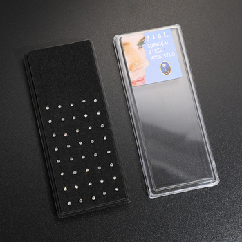 Set piercing nazal - 40 bucăți din oțel inoxidabil, placare electrolitică, formă geometrică, unisex