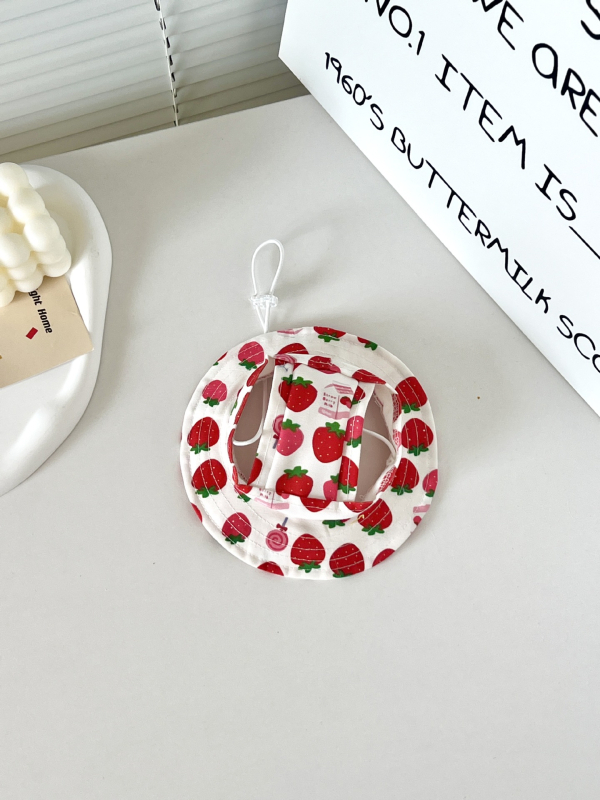 Рибарска шапка с карикатурен принт за котки и кучета, платнена, дишаща и регулируема