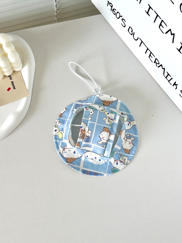 Рибарска шапка с карикатурен принт за котки и кучета, платнена, дишаща и регулируема