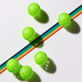 Pickleball топка - 48 дупки, пластмасова, 26,5 г - за открито ползване, интегриран отскок