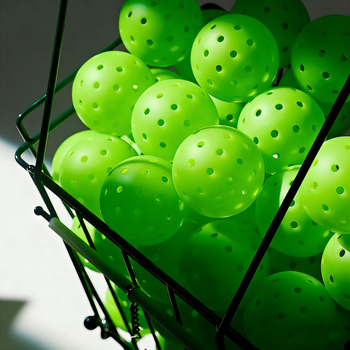 Pickleball топка - 48 дупки, пластмасова, 26,5 г - за открито ползване, интегриран отскок