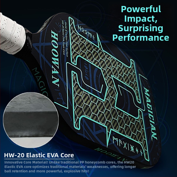 HOOWAN paletă de pickleball Magician, fibră de carbon, model Magician, ușoară