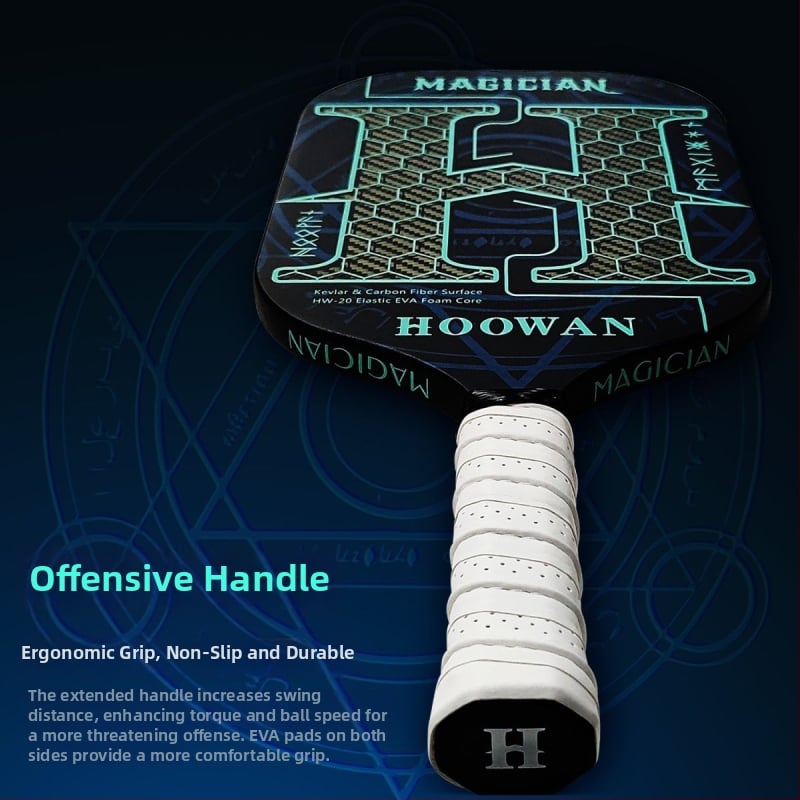 HOOWAN paletă de pickleball Magician, fibră de carbon, model Magician, ușoară