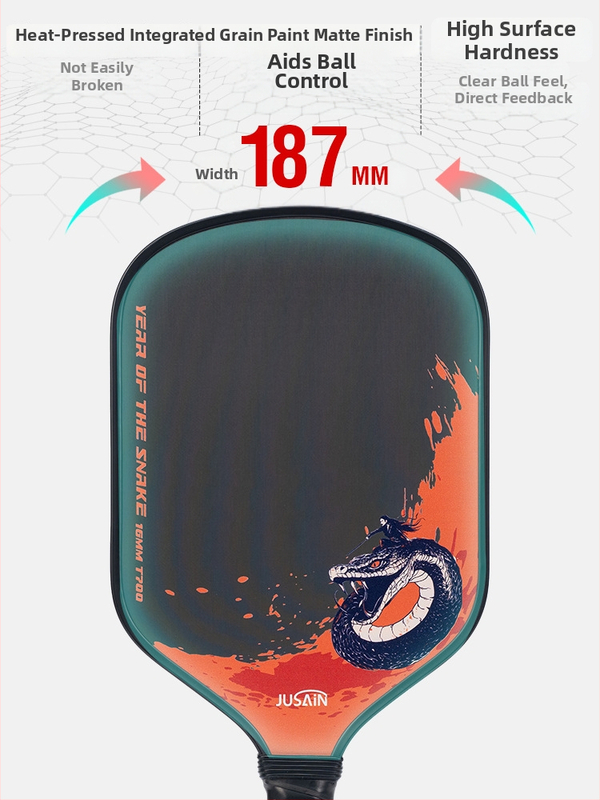 Rachetă pickleball, model T700, fibră de carbon, nucleu intern presat la cald, textură cu model de țesătură mată, 225 g (model: T700; material: fibră de carbon; nucleu: presare la cald; textură: țesătură mată; greutate: 225 g)