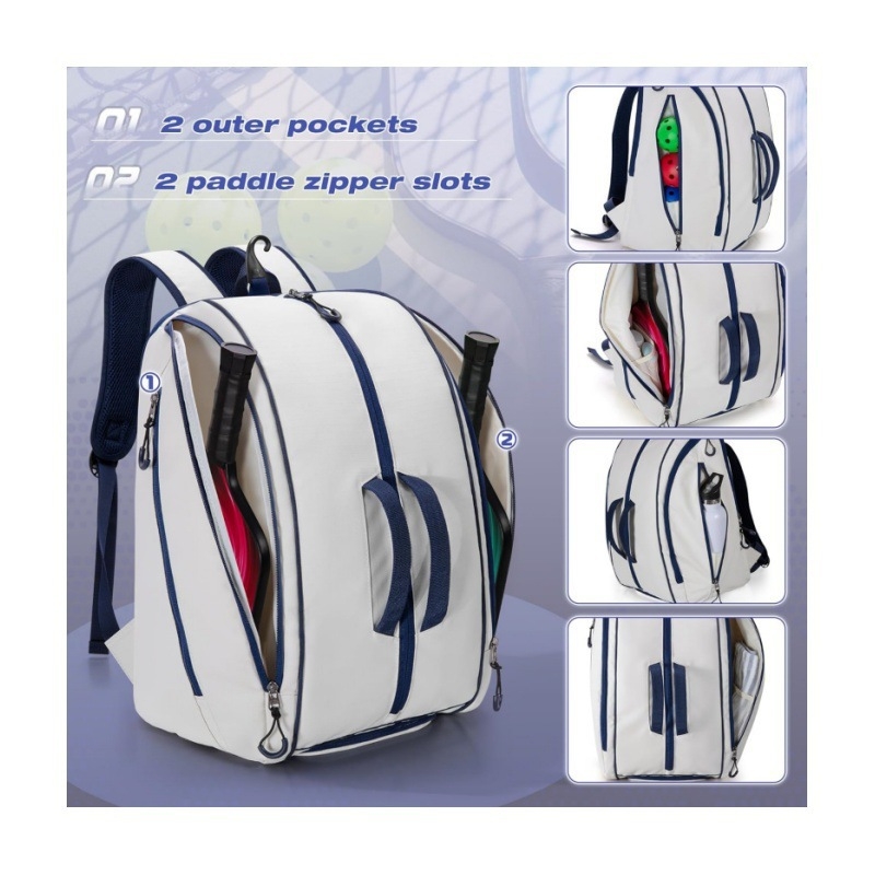 Унисекс спортна раница за тенис, бадминтон и тенис на маса, нейлон, водоустойчива, отделение за обувки, съхранение на ракетки, криви презрамки и защита на гръбнака