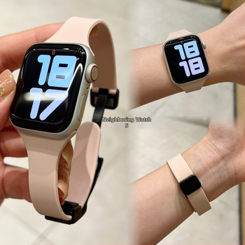Remienok na Apple Watch s magnetickou sponou, tenký dizajn, pre Series 9, módny štýl, uvedený v roku 2023