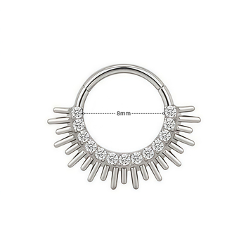 Разделен носен пръстен с циркон, G23 титанов сплав, капковидна форма, унисекс, моден стил