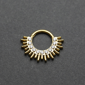 Разделен носен пръстен с циркон, G23 титанов сплав, капковидна форма, унисекс, моден стил