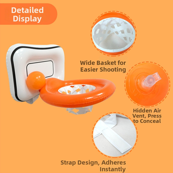 Krepšinio krepšio metimo žaislas — Vanderford, PVC plastikas, interaktyvus šeimos žaidimas, lavina rankos-akių koordinaciją, tinka 7–14 metų aktyviems vaikams