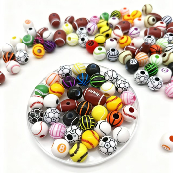 DIY комплект за гривна от спортни мъниста – акрилни мъниста, инжекционна технология, произход Zhejiang