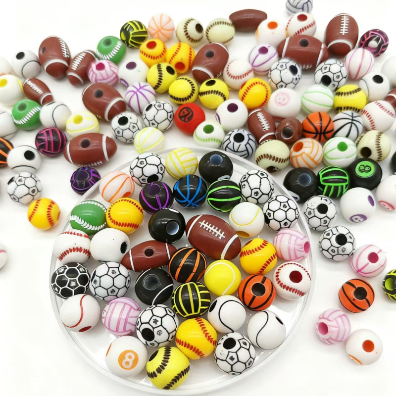 DIY комплект за гривна от спортни мъниста – акрилни мъниста, инжекционна технология, произход Zhejiang