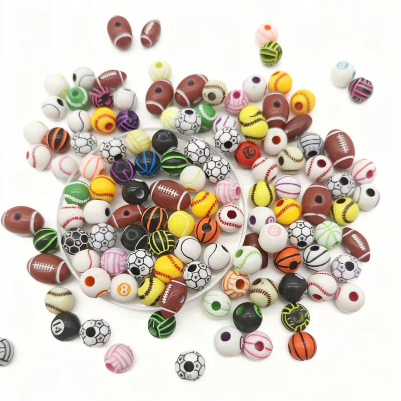 DIY комплект за гривна от спортни мъниста – акрилни мъниста, инжекционна технология, произход Zhejiang