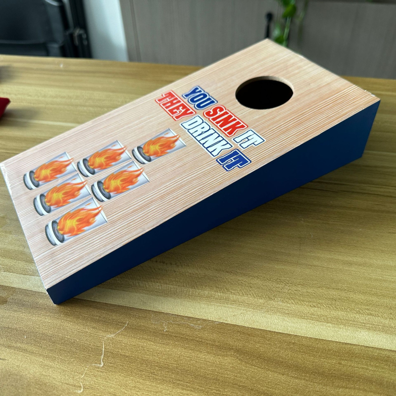 Placă din lemn pentru aruncarea pungilor de nisip – joc de exterior, portabil (Material: Lemn; Clasa: Pungi de nisip; Recomandat pentru vârsta 15–35)