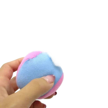 Плюшена лепяща топка за хвърляне със сензорно обучение — малка платнена топка за бебета и деца 0-3 г; материал: плюш; развитие на сетивата